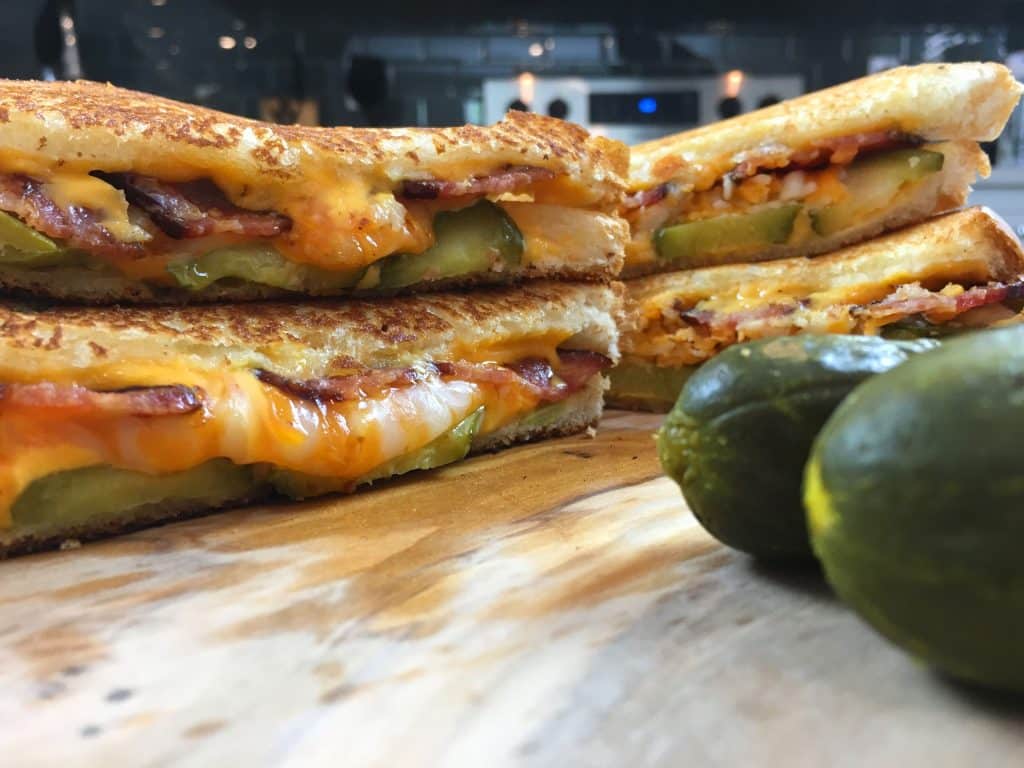 Dill Pickle Bacon Grilled Cheese - Drake Meats